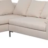 Narożnik Lewy W Kolorze Kremowym Nogi Stalowe 250x167 Cm