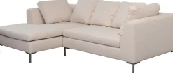 Narożnik Lewy W Kolorze Kremowym Nogi Stalowe 250x167 Cm