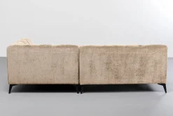 Narożnik Prawy Kremowy Nogi Czarne 250x200 Cm