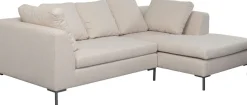 Narożnik Prawy W Kolorze Kremowym Nogi Stalowe 250x167 Cm