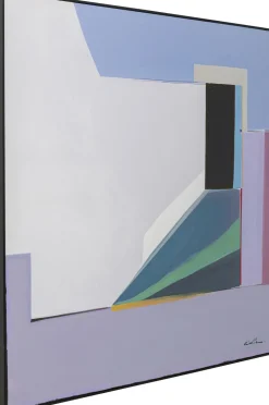Obraz Abstrakcyjne Kształty Fioletowy 113x113 Cm