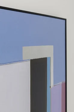 Obraz Abstrakcyjne Kształty Fioletowy 113x113 Cm