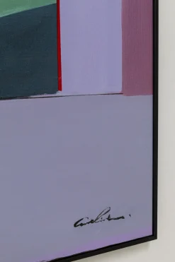 Obraz Abstrakcyjne Kształty Fioletowy 113x113 Cm