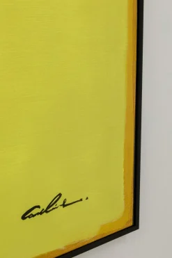 Obraz Abstrakcyjne Kształty żółty 113x113 Cm
