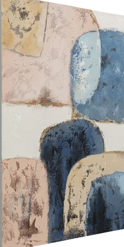 Obraz Abstrakcyjny Do Salonu Kolorowy Ręcznie Malowany 90x120 Cm