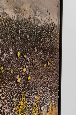 Obraz Abstrakcyjny Ręcznie Malowany żółty 90x120 Cm