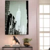 Obraz Czarno-biały Drapacz Chmur Front Szklany 100x150 Cm