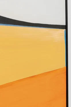 Obraz Do Salonu Abstrakcyjny Pomarańczowy 73x143 Cm