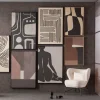 Obraz Do Salonu Artystyczne Linie Czarne 73x113 Cm