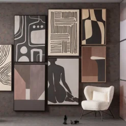 Obraz Do Salonu Artystyczne Linie Czarne 73x113 Cm