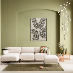 Obraz Do Salonu Artystyczne Wzory Czarne 73x113 Cm