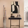 Obraz Do Salonu Z Czarno-beżowymi Wzorami 63x93 Cm