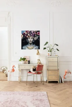 Obraz Flower Art Lady 80x80 Cm Kolorowy