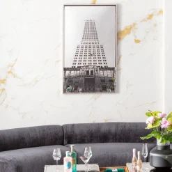 Obraz Front Lustrzany Empire State Building 77x130 Cm