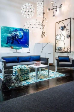 Obraz Glass Swimming Elephant 180x120 Cm Kolorowy