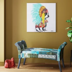 Obraz Headdress Dog 80x80 Cm Kolorowy