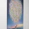 Obraz Kolorowy Latający Słoń I Kwiaty 120x160 Cm