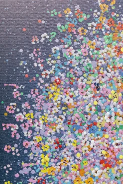 Obraz Kolorowy Latający Słoń I Kwiaty 120x160 Cm