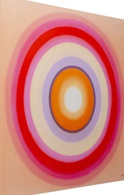 Obraz Kolorowy Płótno Bawełniane Okręgi 120x120 Cm