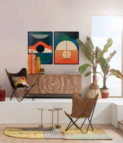 Obraz Kolorowy Wschód Słońca Rama Czarna 75x100 Cm