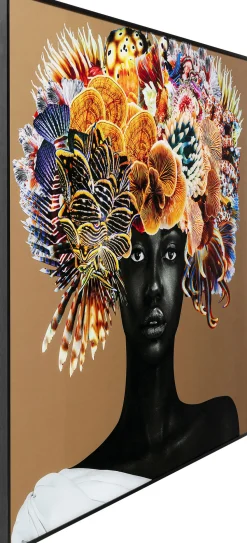 Obraz Kwadratowy Kolorowy Rama Czarna Z Aluminium 120x120 Cm