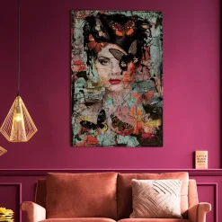 Obraz Lady Butterfly 100x150 Cm Kolorowy
