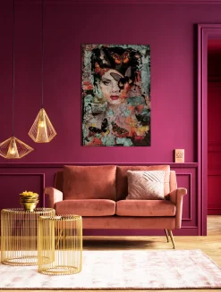 Obraz Lady Butterfly 100x150 Cm Kolorowy