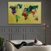 Obraz Metallic Colourful Map 150x100 Cm Kolorowy