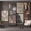 Obraz W Kolorze Czarno-szarym Boho 73x113 Cm