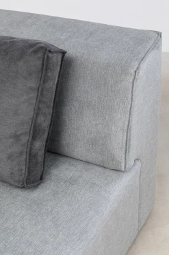 Otoman Infinity Chenille 182x117 Cm Szary Lewy