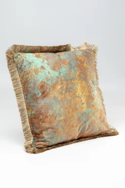 Poduszka Dekoracyjna Loft Z Frędzlami 45x45 Cm Brązowo-zielona