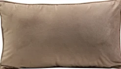 Poduszka Dekoracyjna Ze Wzorami I Lamówką Biało-brązowa 50x30 Cm