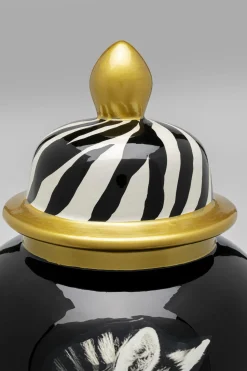 Pojemnik Dekoracyjny Z Porcelany Zebra Ø20x38 Cm