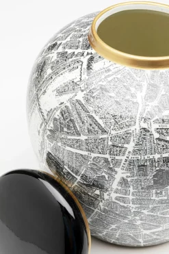 Pojemnik Dekoracyjny Z Porcelany Ø21x23 Cm Ulice Paryża