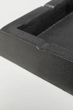Popielniczka Prostokątna Z Aluminium Ciemnoszara 18x13 Cm