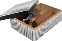 Pudełko Na Biżuterię Plenty 20x15 Cm Czarno-białe