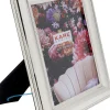 Ramka Na Zdjęcia Glamour Srebrna 30x35 Cm Stal Nierdzewna