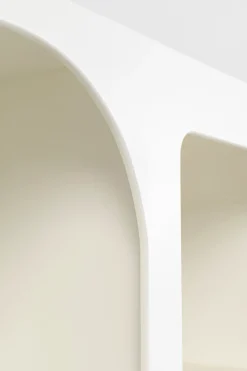 Regał Do Salonu Biały Skandynawski MDF 95x180 Cm