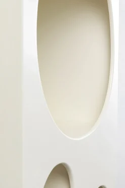 Regał Do Salonu Biały Skandynawski MDF 48x180 Cm