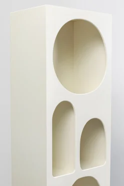 Regał Do Salonu Biały Skandynawski MDF 48x180 Cm
