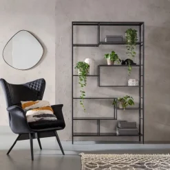 Regał Loft 115x195 Cm Czarny