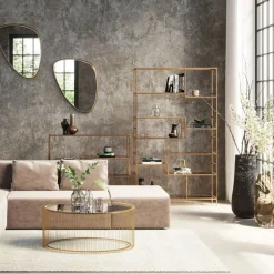 Regał Loft 115x100 Cm Złoty