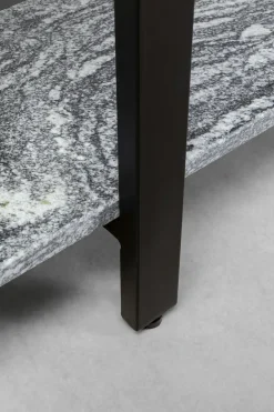 Regał Z Granitowymi Półkami I Czarnymi Stalowymi Nogami 120x180 Cm