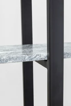 Regał Z Granitowymi Półkami I Czarnymi Stalowymi Nogami 120x180 Cm