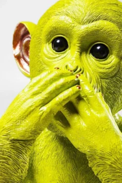 Skarbonka Monkey Iwazaru 24x35 Cm Limonkowa