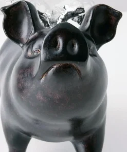 Skarbonka Rockstar Pig 23x17 Cm Czarna