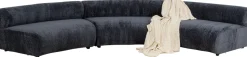 Sofa - Moduł Zaokrąglony Tapicerka Szaroniebieska 145 Cm