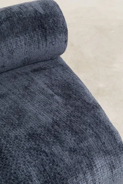 Sofa - Moduł Zaokrąglony Tapicerka Szaroniebieska 145 Cm