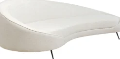 Sofa Duża Do Salonu Offwhite Nogi Czarne Stalowe 270 Cm