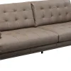 Sofa Ekskluzywna 2-osobowa Skórzana Pikowana Szara 225 Cm